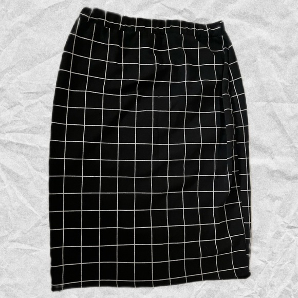 Boohoo Grid Pencil Skirt - Picture 1 of 3